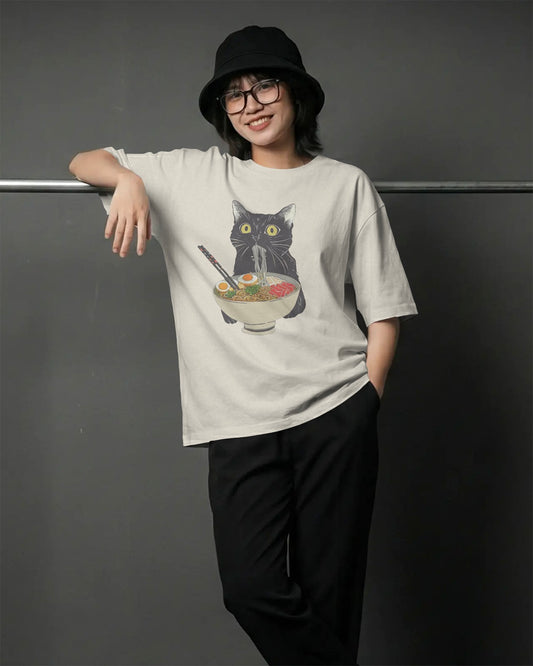 RAMEN CAT OVERSIZED TEE